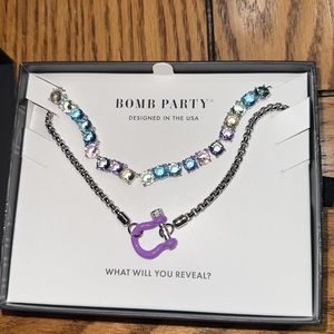 Bomb party luxe layers 2 piece necklace